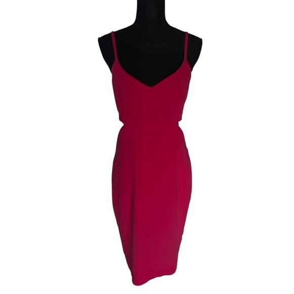 Laundry By Shelli Segal Cutout Sides Red Dress - Picture 1 of 7